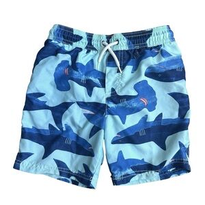 Carter's 5T Boys Blue Shark SPF 50+ lined swim trunks